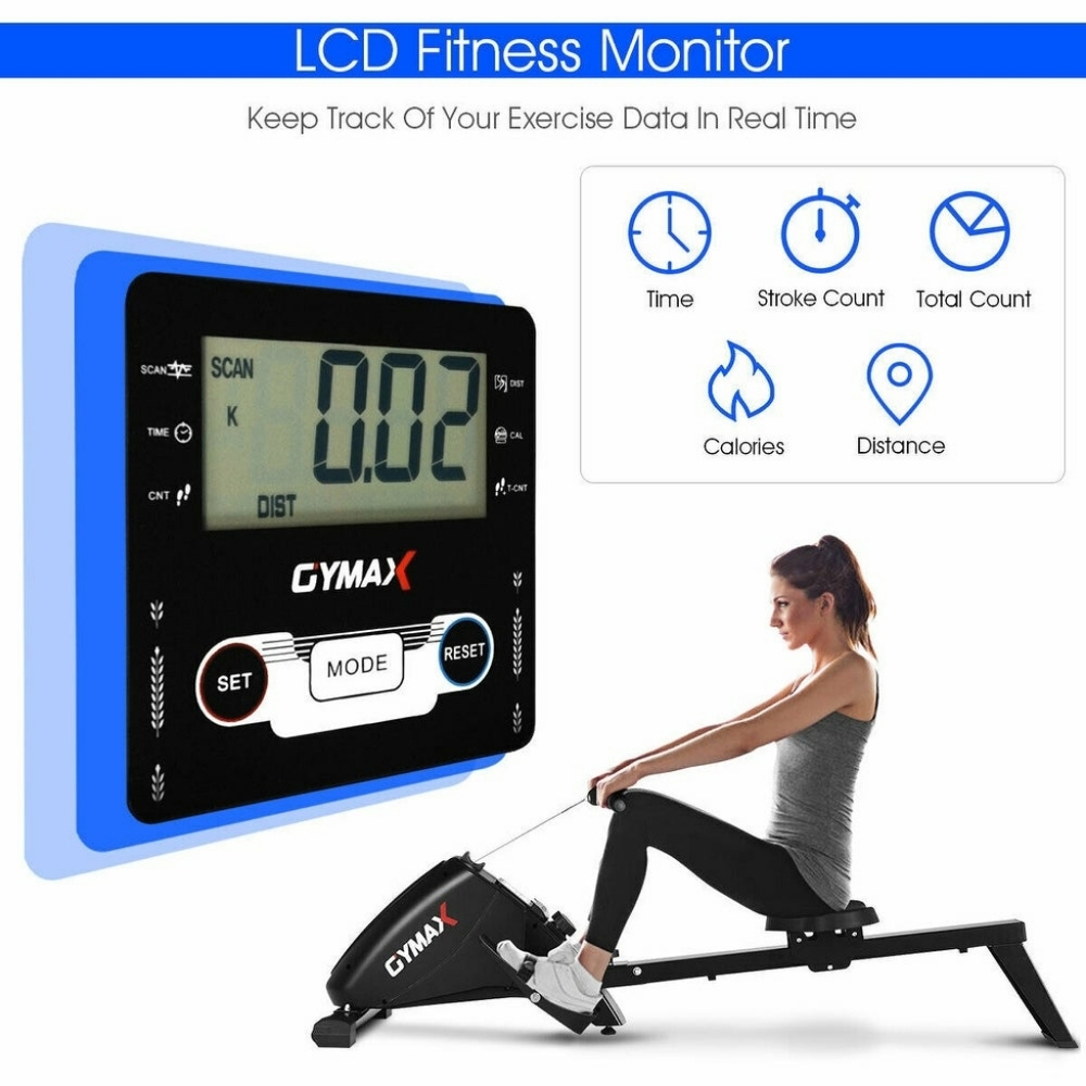 New Gymax Magnetic Rowing Machine - Picture 4 of 6